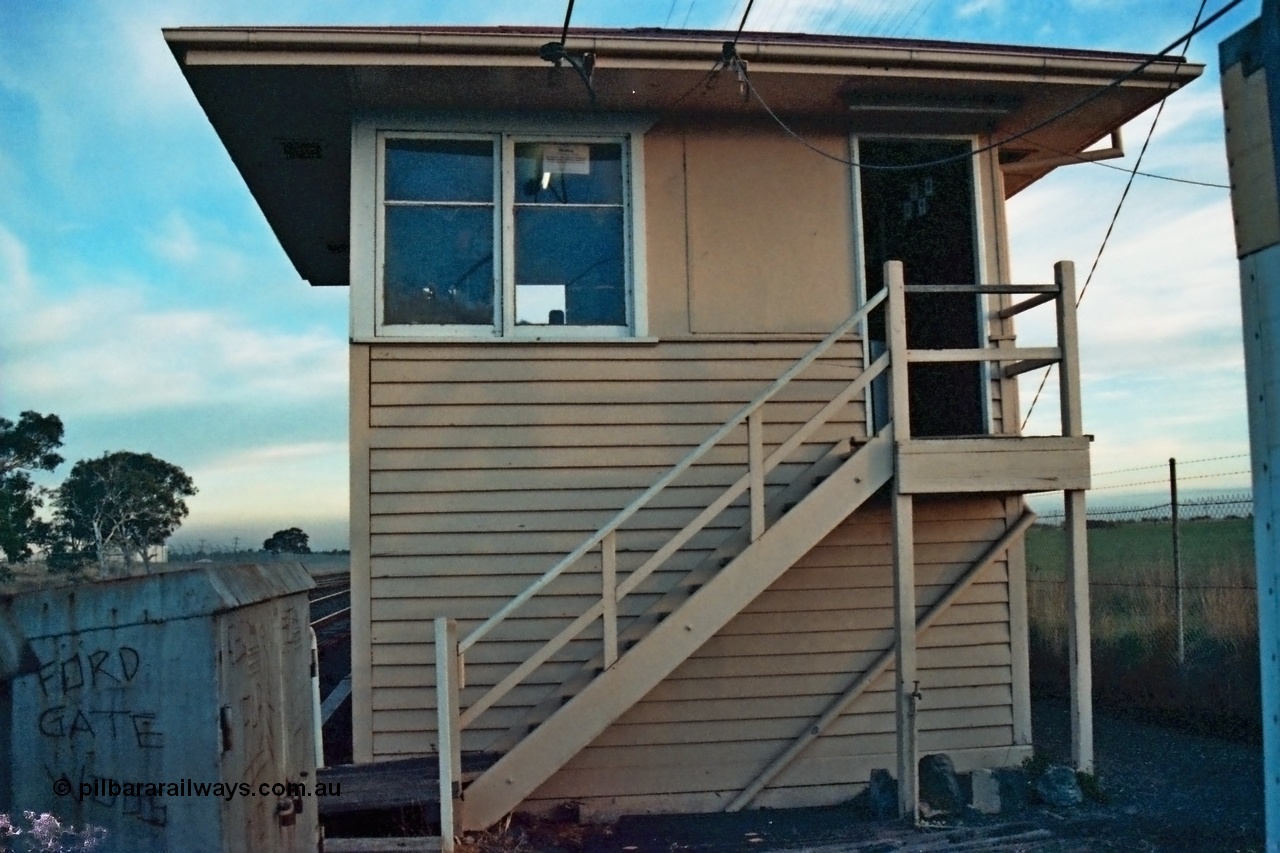 115-13
Somerton signal box, LHS elevation view, shows stair case.
