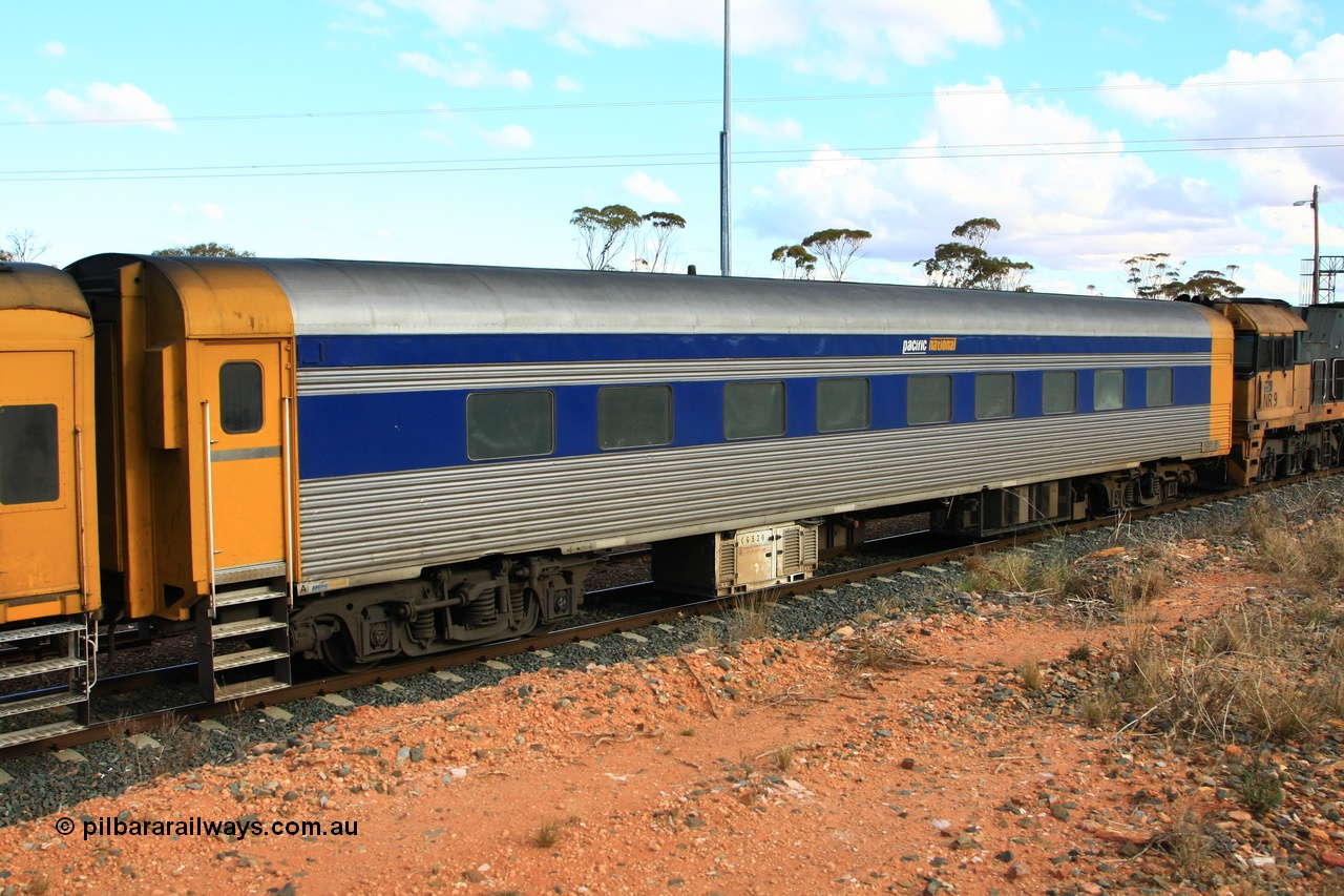 100601 8392
West Kalgoorlie, crew accommodation coach RZEY 3, built by South Australian Railways Islington Workshops in 1956 as Tolkini for The Overland, renamed to Malkari in 1957 then coded JTA 3 in 1987, converted to crew coach in 2007 by Bluebird Rail Operations.
Keywords: RZEY-type;RZEY3;SAR-Islington-WS;JTA-type;JTA3;Tolkini;Malkari;