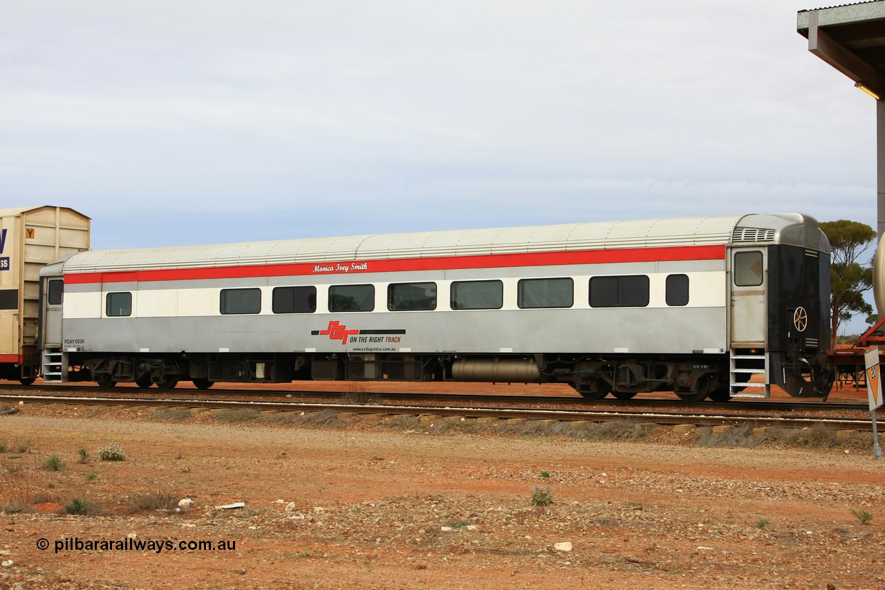 100605 9170
Parkeston, SCT crew accommodation coach PSDS type PSDS 02280 'Peterborough Boys' converted by Gemco WA in 2008 from former Comeng NSW built SDS class sitting car SDS 2280 for the NSWGR.
Keywords: PSDS-type;PSDS02280;Comeng-NSW;SDS-class;