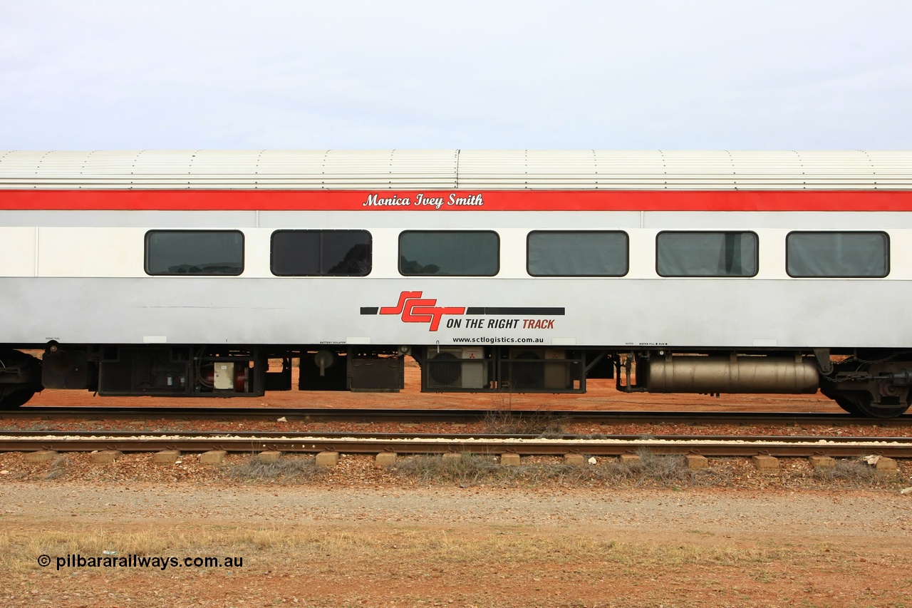 100605 9171
Parkeston, SCT crew accommodation coach PSDS type PSDS 02280 'Peterborough Boys' converted by Gemco WA in 2008 from former Comeng NSW built SDS class sitting car SDS 2280 for the NSWGR.
Keywords: PSDS-type;PSDS02280;Comeng-NSW;SDS-class;