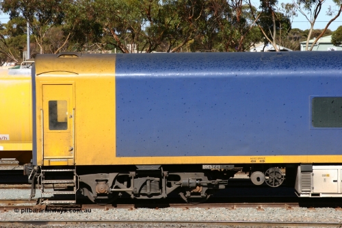 060528 4521
West Kalgoorlie, Pacific National BRS type crew accommodation coach BRS 221, originally built by Victorian Railways Newport Workshops in November 1940 as an AS type first class sitting car for the Spirit of Progress as AS 6, in April 1983 converted to a combined sitting accommodation and a mini refreshment service as BRS type BRS 1, then in September 1985 renumbered to BRS 221. Sold to West Coast Railway mid 1990s, converted to crew car after 2004.
Keywords: BRS-type;BRS221;Victorian-Railways-Newport-WS;AS-type;AS6;BRS-type;BRS1;