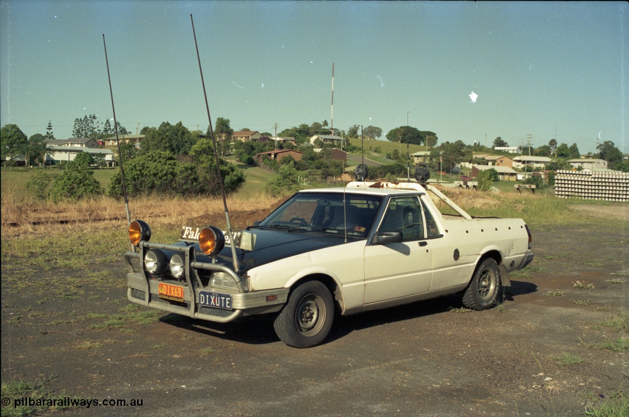 187-17
Monkland, an old ute of mine, an 1988 Ford Falcon XF ute named 'FALCON HELL' with Kumho PowerGuard MT tyres, saw many thousands of kilometres on the highways of Australia. Unsure where the car is now, the runt never paid me for it, family...
