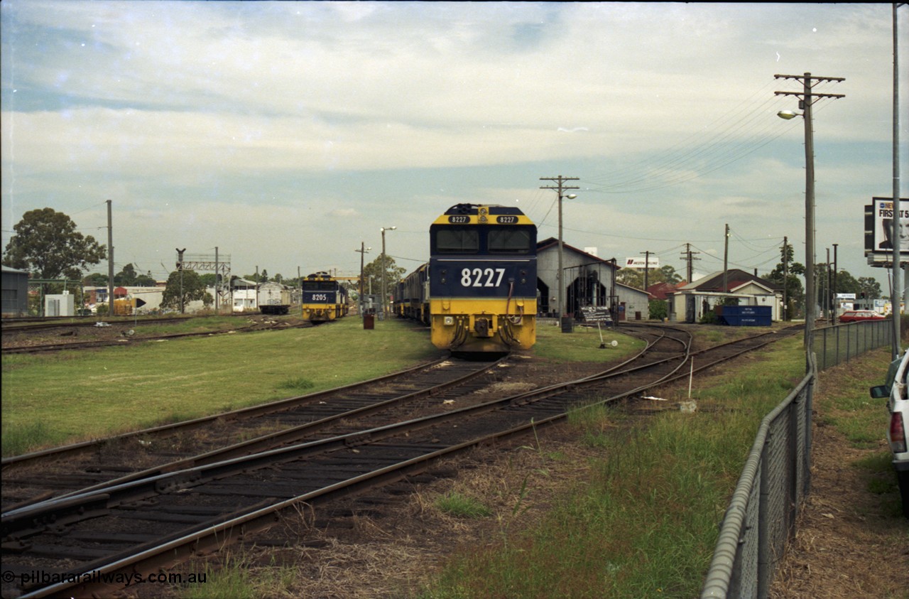 187-27
Yeerongpilly, Queensland, NSWSRA standard gauge loco depot, Clyde Engineering built EMD JT42C model 82 class unit 8227 serial 94-1334. [url=https://goo.gl/maps/MTvf4SEKLkJ2]GeoData[/url].
Keywords: 82-class;8227;Clyde-Engineering-Braemar-NSW;EMD;JT42C;94-1334;