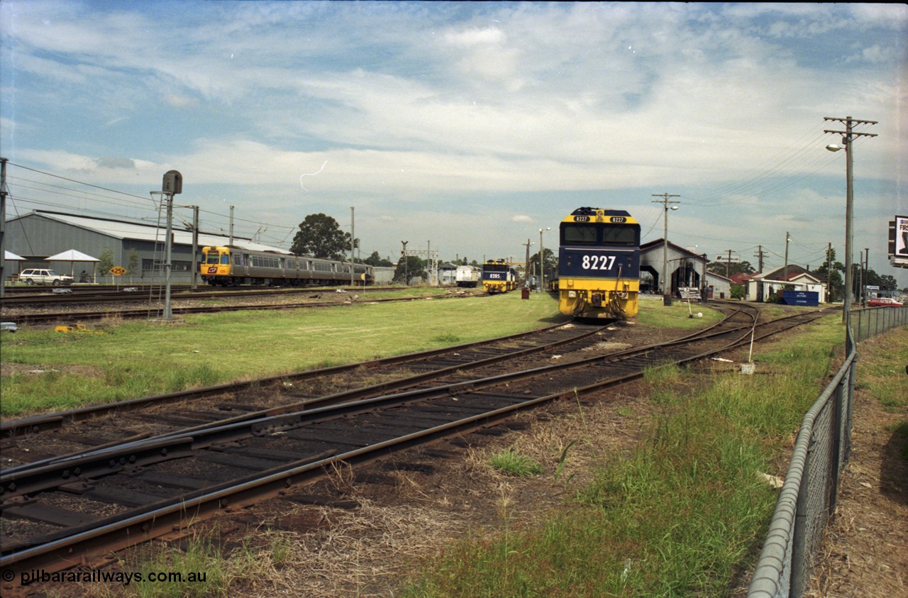 187-28
Yeerongpilly, Queensland, NSWSRA standard gauge loco depot, Clyde Engineering built EMD JT42C model 82 class unit 8227 serial 94-1334. [url=https://goo.gl/maps/MTvf4SEKLkJ2]GeoData[/url].
Keywords: 82-class;8227;Clyde-Engineering-Braemar-NSW;EMD;JT42C;94-1334;