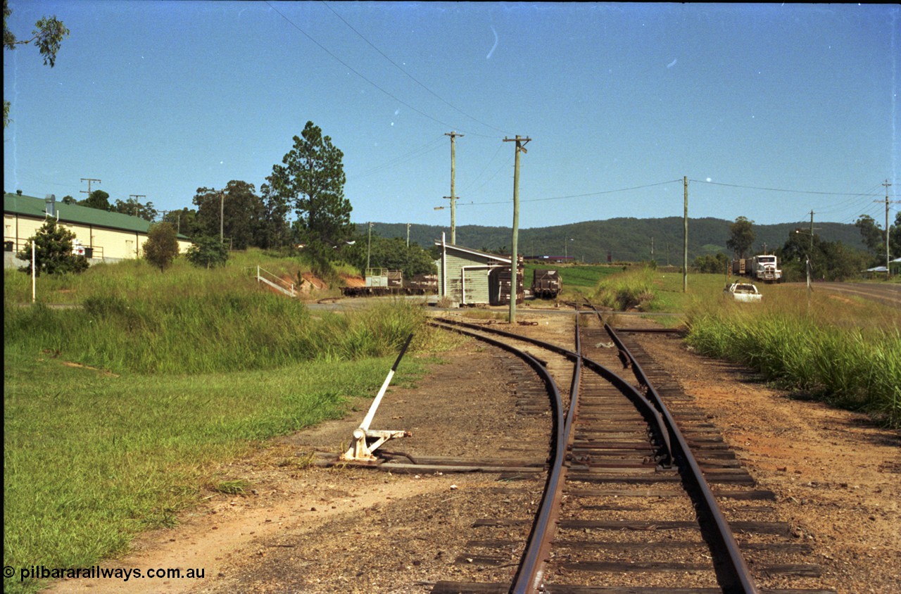 193-04
Wamuran station yard overview, looking towards Kilcoy across Attwood Street, Station Road on the right with the truck.
