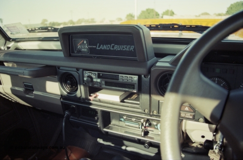200-37
Midland, view inside car looking at new stereo and rear fuel tank gauge pod that I'd fitted.
