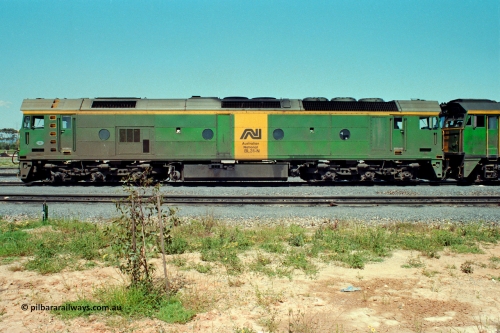 217-23
Dry Creek Motive Power Centre, fuel point roads, AN locomotive BL class BL 31 Clyde Engineering EMD model JT26C-2SS serial 83-1015, side view.
Keywords: BL-class;BL31;Clyde-Engineering-Rosewater-SA;EMD;JT26C-2SS;83-1015;