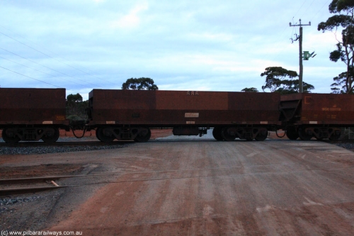 100822 6294
WOE type iron ore waggon WOE 31102 is one of a batch of one hundred and thirty built by Goninan WA between March and August 2001 with serial number 950092-092 and fleet number 686 for Koolyanobbing iron ore operations, on empty train 1416 at Hampton, 22nd August 2010.
Keywords: WOE-type;WOE31102;Goninan-WA;950092-092;