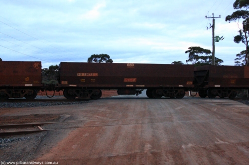 100822 6296
WOE type iron ore waggon WOE 31073 is one of a batch of one hundred and thirty built by Goninan WA between March and August 2001 with serial number 950092-063 and fleet number 659 for Koolyanobbing iron ore operations, on empty train 1416 at Hampton, 22nd August 2010.
Keywords: WOE-type;WOE31073;Goninan-WA;950092-063;