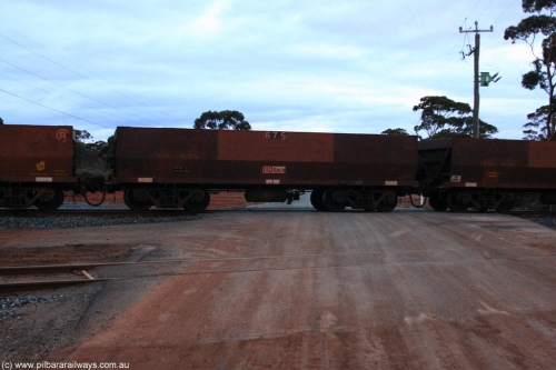 100822 6313
WOE type iron ore waggon WOE 31090 is one of a batch of one hundred and thirty built by Goninan WA between March and August 2001 with serial number 950092-080 and fleet number 675 for Koolyanobbing iron ore operations, on empty train 1416 at Hampton, August 22, 2010.
Keywords: WOE-type;WOE31090;Goninan-WA;950092-080;