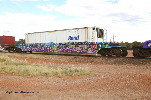 210407 9865
Parkeston, 2MP5 intermodal train, RRRY 7017, platform with RAND Refrigerated Logistics 46' 6