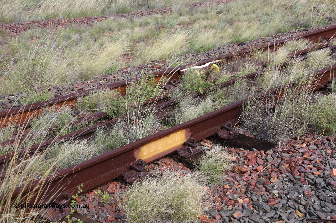 180614 1332
Allen Siding, recycled rail from the Newman Mainline, a section of rail from the 222.8 km between Shaw and Hesta has made its way to the 45 km on the Goldsworthy line. [url=https://goo.gl/maps/MEZVHRb4Pwj]GeoData[/url]. 14th June 2018.
