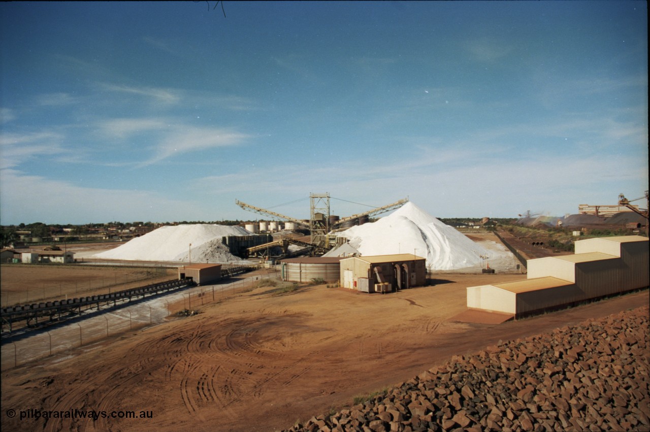 227-09
Nelson Point, a view from the rear of A berth at the salt pile and stacker, this was operated by Cargill at the time of the photo. The under harbour tunnel portal is on the right. [url=https://goo.gl/maps/1sLxDMF5tZu]GeoData[/url].
