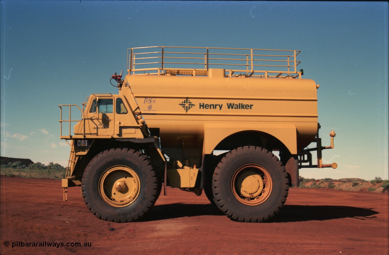 228-12
Yandi Two mobile machine parking bay, a new water cart for Henry Walker, operator of the BHP owned mine, WC201 is based on a Caterpillar 777B truck chassis.
Keywords: WC201;water-cart;Caterpillar;777B;