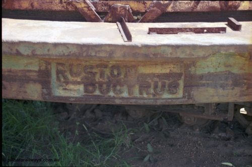 237-13
Just south of Pilga and the old Cooglegong Mine is this rusting hulk of a Ruston Bucyrus shovel, possibly an RB10, serial RB21269. [url=https://goo.gl/maps/PbrNeNDRYVP2] Geodata [/url].
