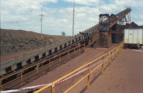 239-28
Yandi Two, conveyor belt CV202 failure of the belt on the primary crushing circuit. Shows belt rolls bunched up and sub-station. [url=https://goo.gl/maps/VrKABdiRp9P2]GeoData[/url].
