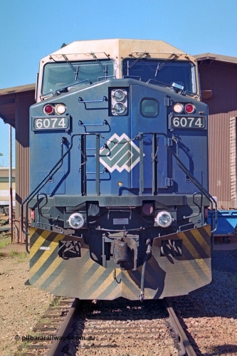 251-22
Nelson Point wheel lathe, BHP's General Electric built AC6000 model 6074 serial 51066 idles away outside the shop. 22nd April 2000.
Keywords: 6074;GE;AC6000;51066;