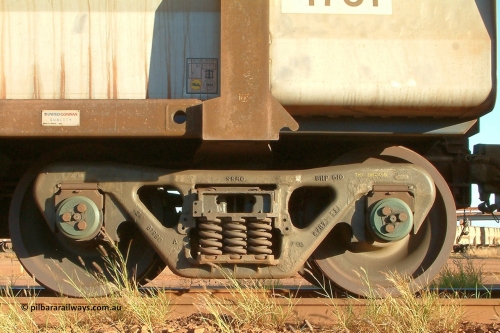Bradken bogie 040413 165902
Nelson Point, ore waggon bogie, Bradken cast SSRC bogie which stands for Super Service Ride Control.
