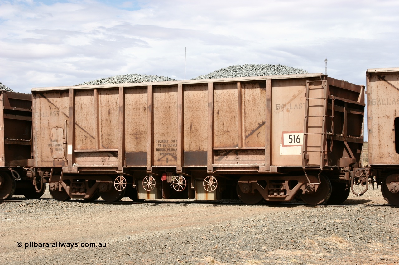 050421 1385
Quarry 8, Magor USA built ballast waggon 516, originally built in 1963 for the Oroville Dam project, before coming to BHP second hand as a ballast waggon in January 1968.
Keywords: Magor-USA;BHP-ballast-waggon;
