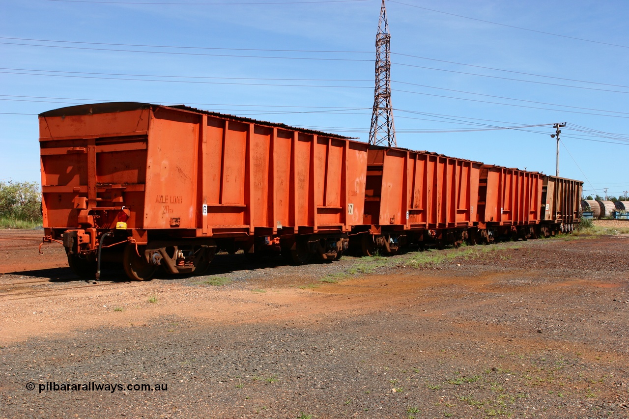 060414 3447
Nelson Point yard, originally a Magor USA built ballast waggon for the Oroville Dam construction, 507 seen here modified as a weighbridge test waggon with an axle load of 20 ton.
Keywords: Magor-USA;BHP-weigh-waggon;