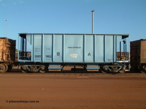 CHRY 746 041225 064817
Nelson Point, CFCLA ballast waggon CHRY type CHRY 746, side view from the ore car repair shop roads.
Keywords: CHRY-type;CHRY746;CFCLA;CRDX-type;BHP-ballast-waggon;