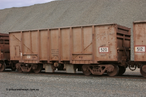 0520 Magor USA 050412 0759
Quarry 8, Shaw Siding area. 3/4 view of 1963 built Magor USA ballast waggon 520.
Keywords: Magor-USA;BHP-ballast-waggon;