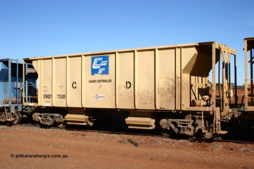 CHQY 734 050518 2096
Flash Butt yard, CFCLA hire ballast waggon CHQY type CHQY 734.
Keywords: CHQY-type;CHQY734;CFCLA;CRDX-type;BHP-ballast-waggon;