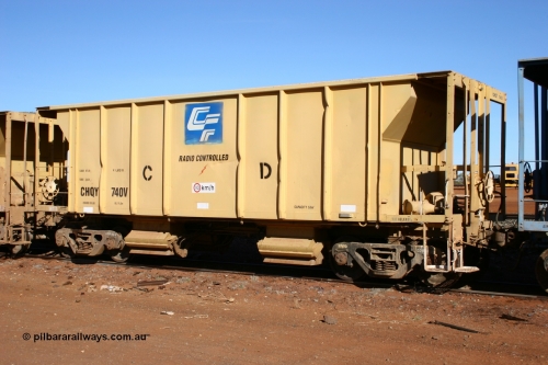 CHQY 740 050518 2098
Flash Butt yard, CFCLA hire ballast waggon CHQY type CHQY 740.
Keywords: CHQY-type;CHQY740;CFCLA;CRDX-type;BHP-ballast-waggon;