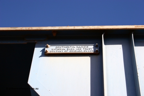 CHRY 756 050518 2126
Flash Butt yard, CFCLA hire ballast waggon CHRY type CHRY 756, shows ownership plaque.
Keywords: CHRY-type;CHRY756;CFCLA;CRDX-type;BHP-ballast-waggon;