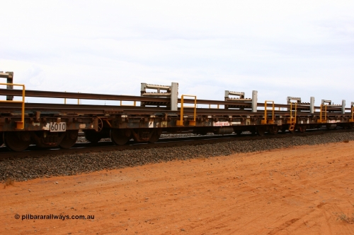 6013 Scotts of Ipswich Qld 050522 2729
Goldsworthy Junction, rail recovery and transport train flat waggon #19, 6013, built by Scotts of Ipswich Qld in 1970.
Keywords: Scotts-Qld;BHP-rail-train;