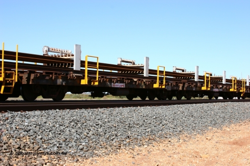 6007 Scotts of Ipswich Qld 050525 2988
Mooka Siding, rail recovery and transport train flat waggon #20, 6010, built by Scotts of Ipswich Qld in 1970.
Keywords: Scotts-Qld;BHP-rail-train;
