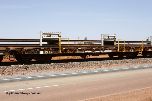 6013 Scotts of Ipswich Qld 051001 5701
Boodarie, the Steel Train or rail recovery and transport train, flat waggon #19, 6013, a Scotts of Ipswich Qld built flat waggon from September 1970.
Keywords: Scotts-Qld;BHP-rail-train;