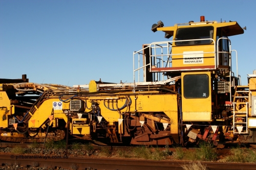 060429 3722
Flash Butt yard, view of Harsco 'Pony' track resleeping and relaying machine. Originally owned by Barclay Mowlem.
Keywords: Harsco;Pony-Track-Relayer;
