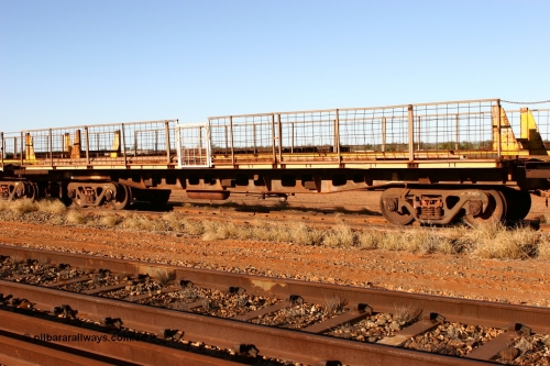 060429 3734
Flash Butt yard, Pony re-laying waggon, originally built for Goldsworthy Mining as one of a batch of six with a 55 tonne rating by Tomlinson Steel in 1966.
Keywords: BHP-pony-waggon;Tomlinson-Steel-WA;GML;