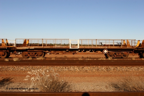 060429 3756
Flash Butt yard, Pony re-laying waggon, originally built for Goldsworthy Mining as one of a batch of six with a 55 tonne rating by Tomlinson Steel in 1966.
Keywords: BHP-pony-waggon;Tomlinson-Steel-WA;GML;