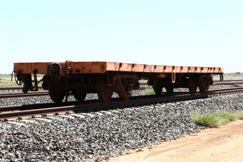 6705 Comeng WA 060501 3931
Spring Siding, flat waggon #5, also marked as 6705 in the back track, originally in service with Goldsworthy Mining as a BC or BCV box van, built by Comeng WA in 1966.
Keywords: Comeng-WA;GML;BHP-flat-waggon;