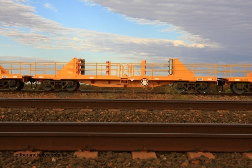 6028 Gemco WA 100717 0660
Flash Butt yard, new rail stock carrier waggon 6028, built by Gemco Rail in late 2009-10 with Barber bogies.
Keywords: Gemco-Rail-WA;BHP-rail-train;