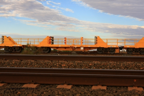 6022 Gemco WA 100717 0677
Flash Butt yard, new rail stock carrier waggon 6022, built by Gemco Rail in late 2009-10 with Barber bogies.
Keywords: Gemco-Rail-WA;BHP-rail-train;