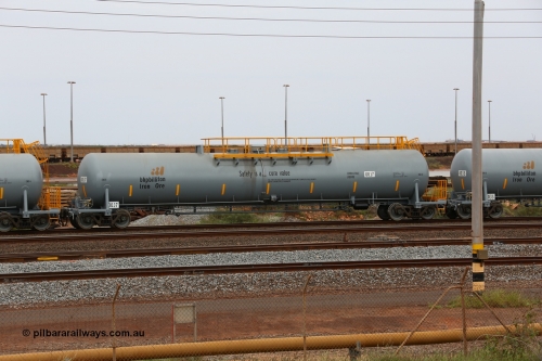 0037 CNR - QRRS China 150523 8221
Nelson Point, empty 116 kL CNR-QRRS of China built tank waggon 0037, one of a second batch delivered in 2015 with safety slogan 'Safety is a core value'.
Keywords: CNR-QRRS-China;BHP-tank-waggon;