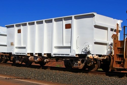 4041 Comeng 110414 0108
4041 an Index Waggon for Car Dumper 4 at Finucane Island, converted from a Comeng WA build ore waggon.
Keywords: Comeng-WA;BHP-index-waggon;