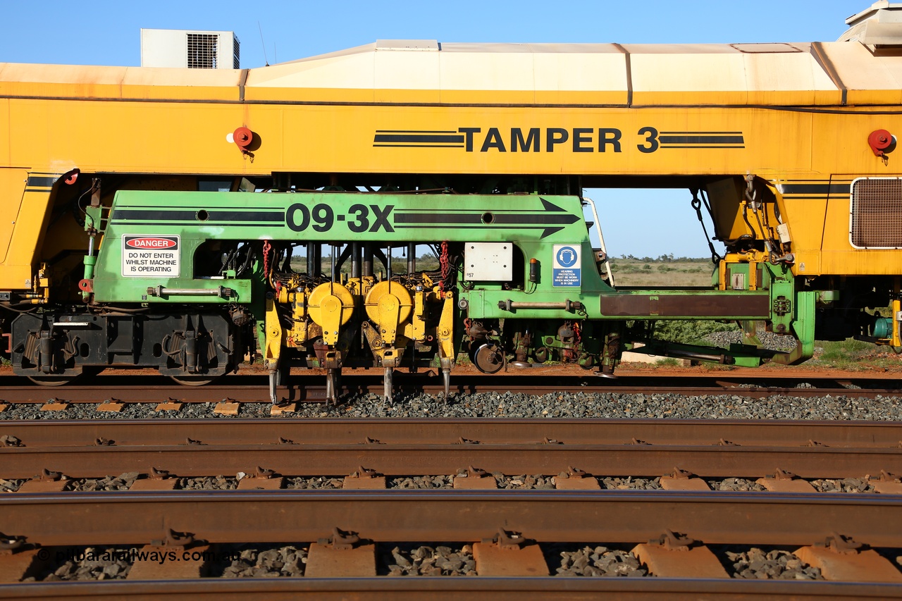 150619 9163
Walla back track, BHP track machine Tamper 3 a Plasser Australia unit model 09-3X serial M480. 19th June 2015.
Keywords: Tamper3;Plasser-Australia;09-3X;M480;track-machine;