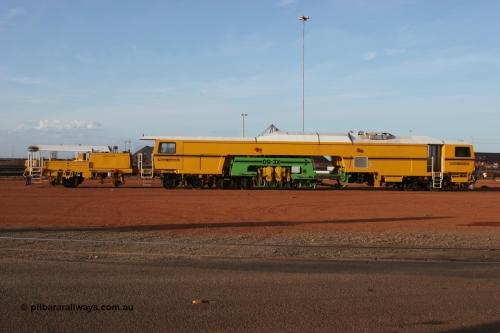 050410 0512
Nelson Point yard hard stand area sees brand new having only been delivered the day before, BHP track tamper to become Tamper 3, a Plasser Australia 09-3X model with serial M480. 10th April 2005.
Keywords: Tamper3;Plasser-Australia;09-3X;M480;track-machine;