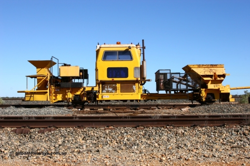 050801 4742
Flash Butt yard, BHP clip driving machine, modified from a former Plasser Australia USP 3000 ballast regulator. 1st August 2005.
Keywords: track-machine;Plasser-Australia;USP3000;