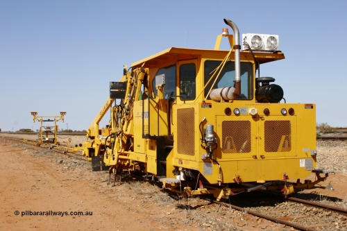 051001 5676
Flash Butt yard, Jackson model 6700 tamper serial 153246 lettered for Railway Equipment Leasing And Maintenance RELAM Inc undergoing delivery checks. 1st October 2005.
Keywords: Jackson;6700;153246;track-machine;