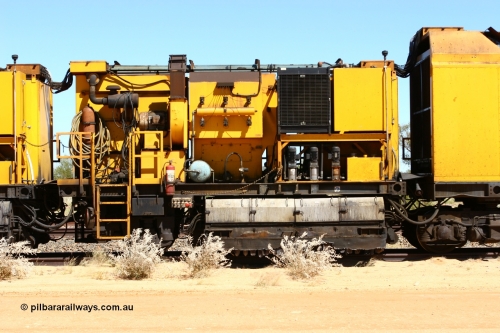060501 3912
Abydos Siding backtrack, Speno rail grinder RG 2, first grinding module. 1st May 2006.
Keywords: RG2;Speno;RR24;track-machine;