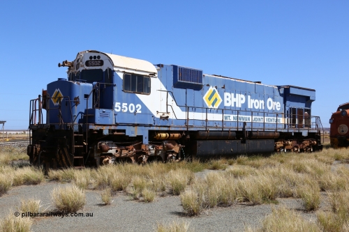 200914 7767
Pilbara Railways Historical Society museum, Australian built by Comeng NSW an MLW ALCo M636 unit formerly owned by BHP 5502 serial C6096-7 built in July 1976, retired in 1994, donated to Society in November 1995. 14th September 2020.
Keywords: 5502;Comeng-NSW;MLW;ALCo;M636;C6096-7;