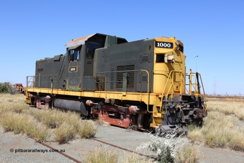 200914 7769
Pilbara Railways Historical Society, former ALCo built demonstrator locomotive model C-415 serial 3449-1 built April 1966, currently carrying number 1000, it was originally numbered 008 when Hamersley Iron purchased the unit in 1968. It was retired from service on the 24th February 1982. It then spent some time carrying number 2000 while building the Marandoo railway line from Sept 1991. 14th September 2020.
Keywords: 1000;ALCo;C-415;3449-1;008;2000;