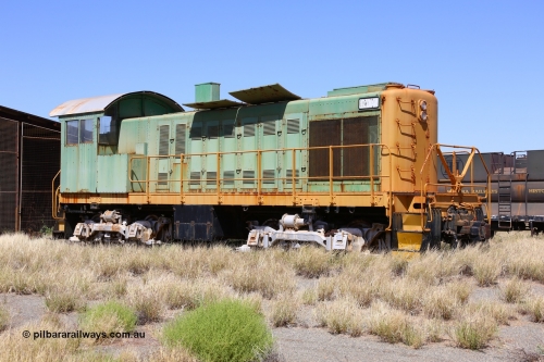200914 7771
Pilbara Railways Historical Society, ALCo built locomotive model S-2 serial 69214 built in 1940 for the Spokane, Portland and Seattle as their #21 and retired in 1964 before coming to Australia in September 1965, numbered 007 and called 'Mabel'. Retired in December 1972 and donated to the Society in 1976. 14th September 2020.
Keywords: 007;ALCo;S-2;69214;SP&S;21;