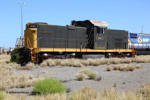 200914 7773
Pilbara Railways Historical Society, former ALCo built demonstrator locomotive model C-415 serial 3449-1 built April 1966, currently carrying number 1000, it was originally numbered 008 when Hamersley Iron purchased the unit in 1968. It was retired from service on the 24th February 1982. It then spent some time carrying number 2000 while building the Marandoo railway line from Sept 1991. 14th September 2020.
Keywords: 1000;ALCo;C-415;3449-1;008;2000;