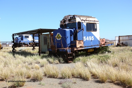 200914 7775
Pilbara Railways Historical Society, the cab from Mt Newman Mining / BHP scrapped Comeng NSW built ALCo M636 unit 5495 serial number C6084-11 next to the office building. The shade uprights are re-purposed crank shafts and cam shafts. 14th September 2020.
Keywords: 5495;Comeng-NSW;MLW-ALCo;M636;C6084-11;